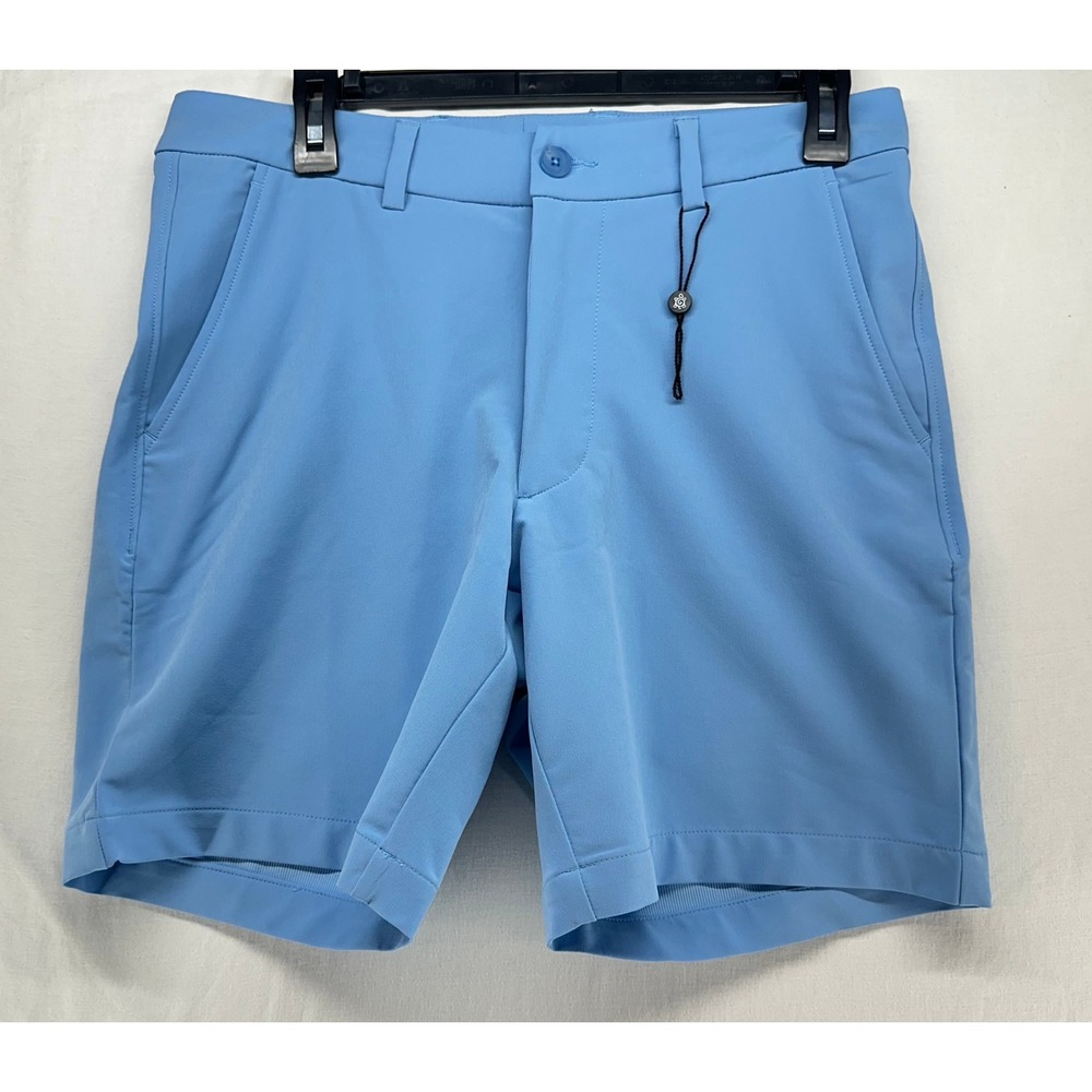 Turtleson Mens Performance Golf Shorts Light Blue Size 30 Stretch Wicking 7.5 In